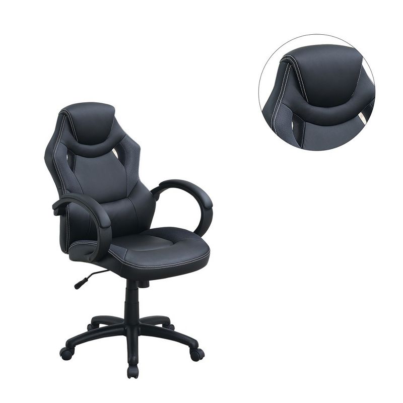 Simple Relax Adjustable Height Executive Office Chair in Black, 3 of 5
