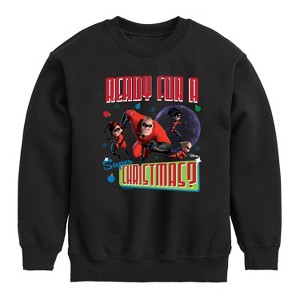 Boys' - Disney - Ready For A Super Christmas Graphic Long Sleeve Fleece Sweatshirt - 1 of 4