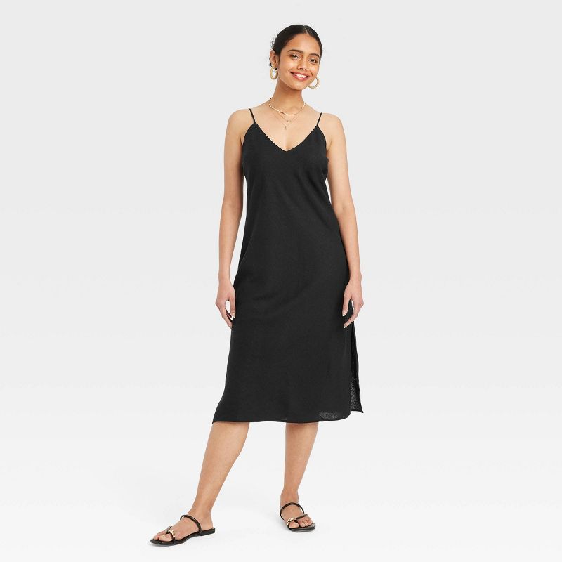 Women's Linen Slip Dress - A New Day™, 1 of 8