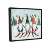 Stupell Industries Gnome Trio Skiing Black Floater Framed Canvas Wall Art - 3 of 4