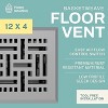 Home Intuition Basketweave Floor Vent Cover 4X12 Inch with Mesh Cover Trap Heat and Air Walkable Metal Floor Vent for HVAC Duct, Light Grey - 2 of 4