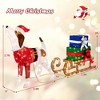 Costway Pre-Lit Christmas Dog Sleigh & Gift Boxes Combo Xmas Decoration with 170 Lights - image 3 of 4