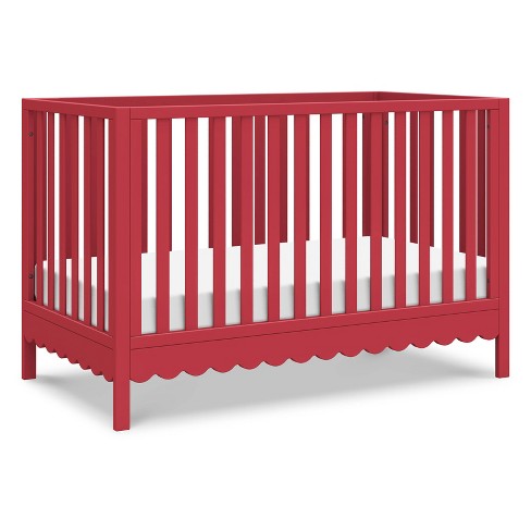 Red baby crib on sale