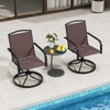 Tangkula Patio Swivel Chairs Set of 2/4 w/ High Back & Round Metal Base for Backyard - 2 of 4