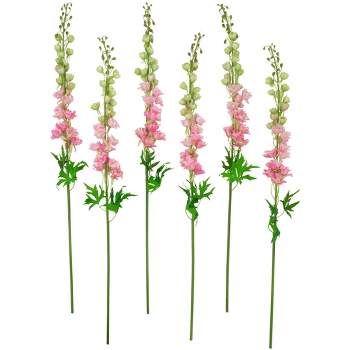 Northlight Real Touch™ Pink Delphinium Artificial Floral Stems, Set of 6 - 40"