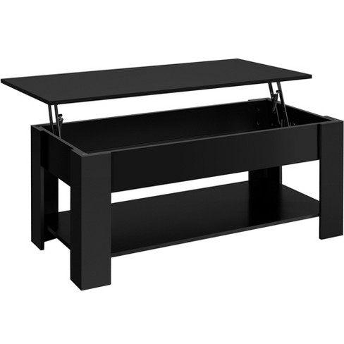 Yaheetech Lift Top Coffee Table With Hidden Compartment & Open Shelf ...