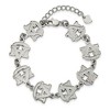 Black Bow Jewelry Stainless Steel Auburn Tigers NCAA charm Bracelet 8 Inch - 2 of 4