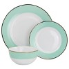 Gibson Gold Rimmed 12 Piece Fine Ceramic Dinnerware Set - 2 of 4