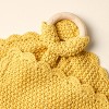 Soft Knit Baby Security Blanket with Wood Ring - Hearth & Hand™ with Magnolia - 3 of 3