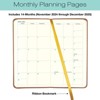 Global Printed Products Textured Cover Weekly Monthly Pocket Planner CY 2025 (Brown) - 4 of 4