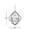 Possini Euro Design Clara Black Silver Pendant Chandelier 27" Wide Industrial Ornate Cage Amber Crystal 5-Light Fixture for Dining Room Kitchen Island - 4 of 4