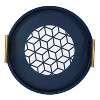 Kate and Laurel Caspen Tray, 15.5" Diameter, Navy Blue - 4 of 4