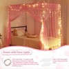 YEERSWAG Elegant Princess Twin Size Bed Canopy Bed Curtain Nets Holiday Present For Girls - 4 of 4