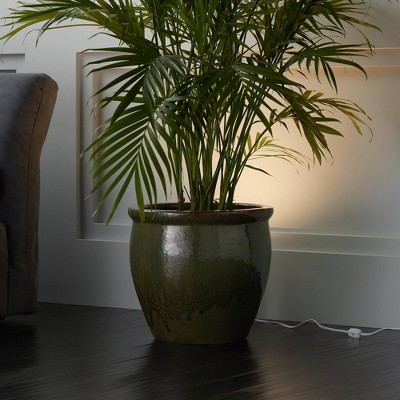 White Mini Cylinder Uplight Accent Spot Lights Set of 2