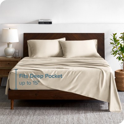 Queen Sand Bamboo Rayon Deep Pocket Sheet Set