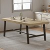 71″ Modern Farmhouse Rectangular Dining Table for 6–10, 1.2″ Thick MDF with Reinforced Edges & Adjustable Metal Feet - 3 of 4
