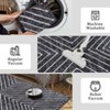 Washable Symmetrical Striped Area Rug, Stain Resistant Low Pile Carpet with Non-Slip Backing for Bedroom Living Room - 3 of 4