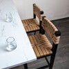 Storied Home Willowbrook Counter Height Barstool Black: Mahogany Frame, Handwoven Seagrass, No Assembly Required - 3 of 4