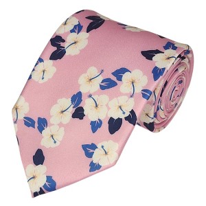 Men's Floral Printed Design 100% Micro Fiber 3.25" W x 58" L Necktie - 1 of 3
