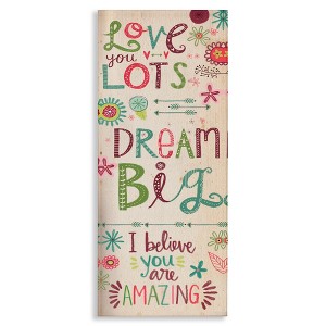 Stupell Industries Encouraging Floral Dream Big, 10" x 24" - 1 of 4