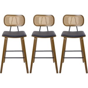 Bekrvio 26'' Counter Height Bar Stools, PU Leather Upholstered - 1 of 4