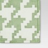 Houndstooth Printed Plush Throw Blanket Light Green - Room Essentials™ - image 4 of 4