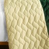 Slickblue Full/Queen Quilt Set with 2 Shams, Handmade Vermicelli Quilted, 4 Color Options, 3 Piece Set - 4 of 4