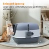 Artloge Extra Large Oval Oblong Cat Litter Box Compact Enclosed Toilet Tray Litter Box with Litter Scoop - 3 of 4