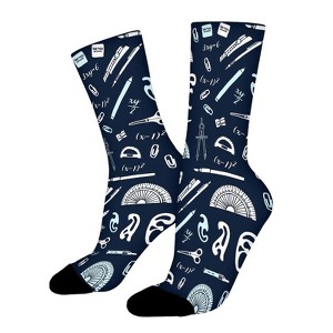 Math Teacher Women Printed Crew Socks Funny Funky Socks Soft Polyester Novelty Gifts for Artists Men - 1 of 1