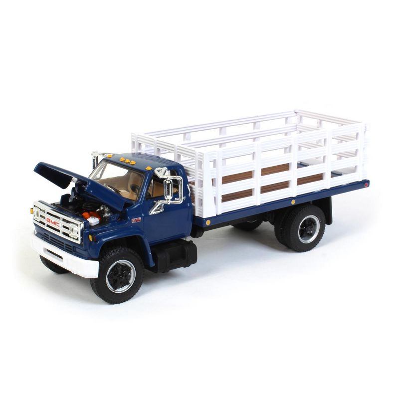 1/64 GMC 6500 Stake Bed Truck, Blue With White Stakes, First Gear Exclusive, DCP 60-0965, 4 of 6