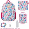 CLUB LIBBY LU Heart Love Peace Sign Graffiti Art Backpack Set for Girls, 16 inch, 6 Pieces - 2 of 4