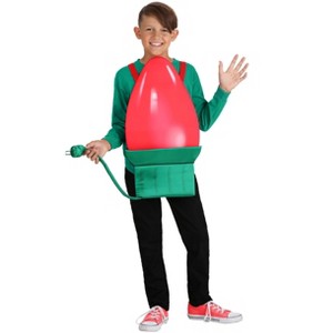 HalloweenCostumes.com One Size Fits Most   Christmas Light Bulb Costume for Kids, Green/Red - 1 of 4