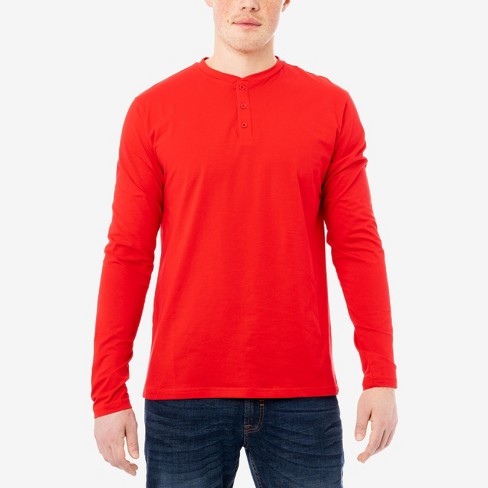 muscle fit henley long sleeve