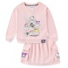 Hello Kitty & Friends Sanrio Girls French Terry Sweatshirt and Skort Skirt 2 Piece Set for Big Kids - 2 of 4