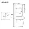 Tall Bathroom Storage Cabinet, Toilet Paper Towels Storage Cabinet, Free Standing Bathroom Organizer, With Tilting Laundry Basket - 4 of 4