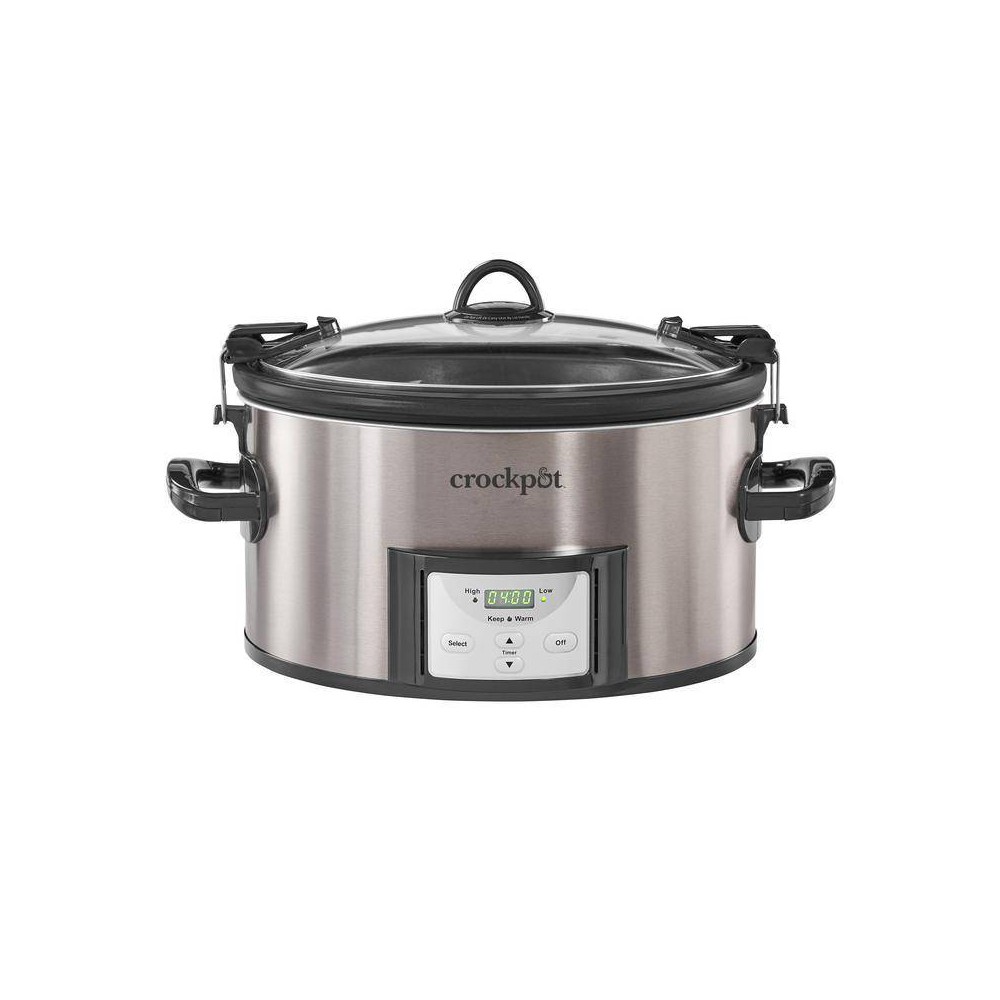 Photos - Multi Cooker Crock-Pot 7qt Cook & Carry Programmable Slow Cooker - Stainless Steel 