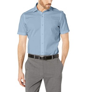 Mens Short Sleeve  Slim Fit Easy Care Dress Shirt - Colors - 1 of 3