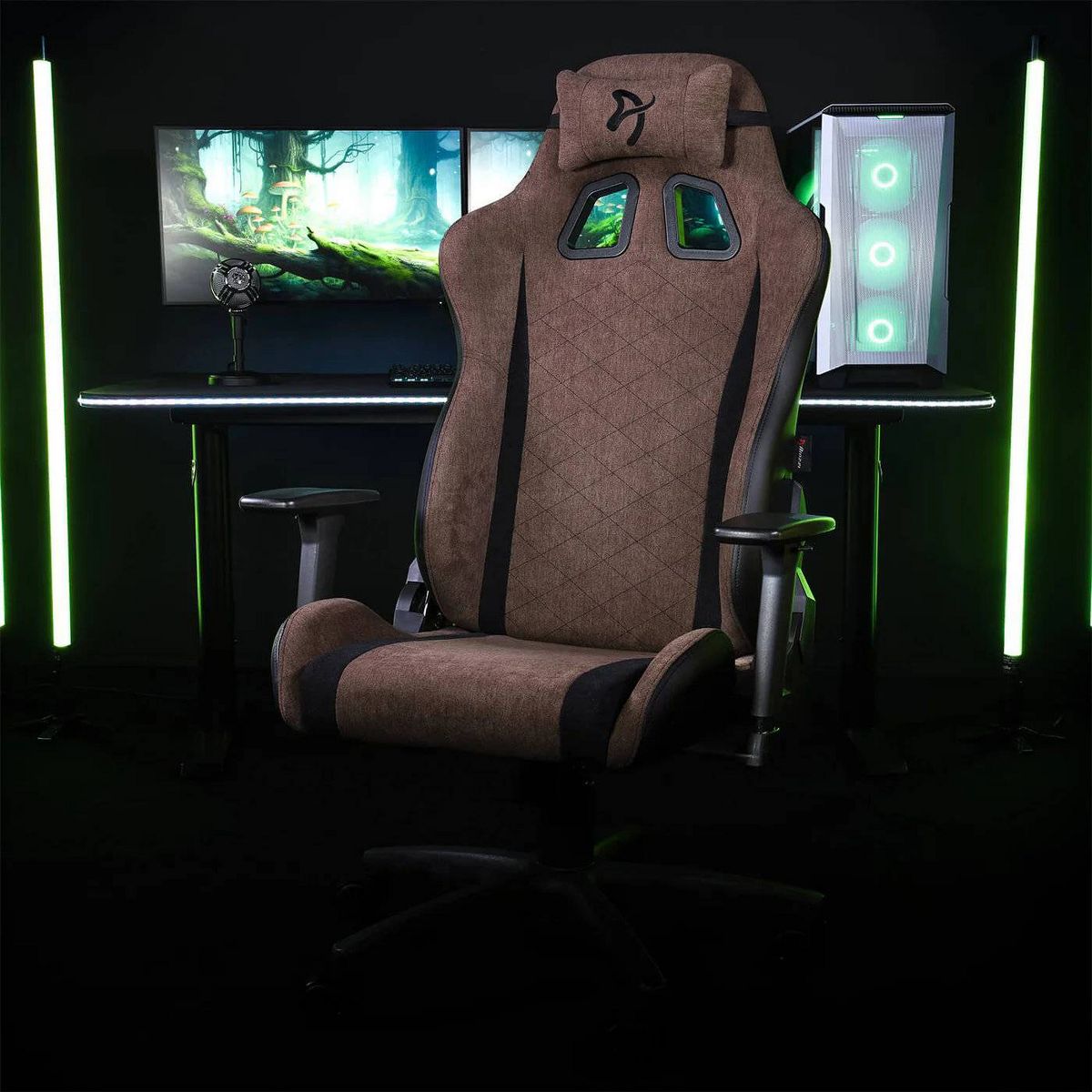 Arozzi Avanti Soft Fabric Durable Upholstery Ergonomic Office Gaming Chair with Soft Neck and Lumbar Support Pillows - thumbnail 9