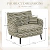 QingMoon Modern Style Two-seater Sofa with armrest pillows, and storage pockets, for Bedroom Small Space Living Room, Easy Assembly - 3 of 4