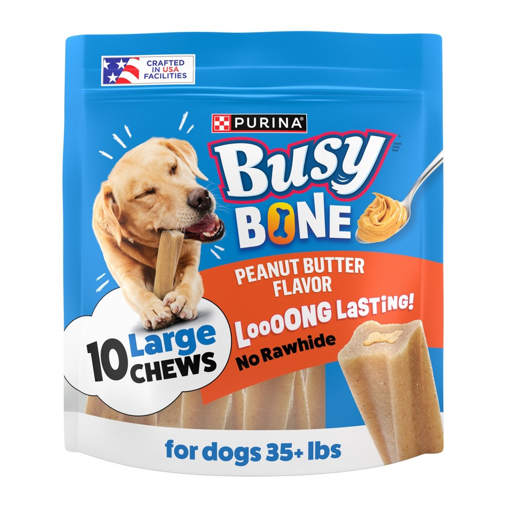 Photos - Dog Food Purina Busy Bone Peanut Butter Flavor Small Medium Long Lasting Chewy Dog Treats - 10ct