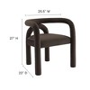 Modway  Astrid Upholstered Barrel Dining Chair in Cocoa Performance Velvet – Open Back Velvet Dining Room Chair with Arms - 3 of 4