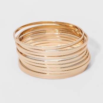 Metal Multi-Strand Bracelet Set 5pc - Universal Thread™ Gold