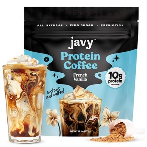 Javvy Protein Coffee - Premium Whey Protein & Instant Iced Coffee - 100% Arabica Coffee - Zero Artificial Flavors & Sweeteners, 20 Servings - 1 of 4