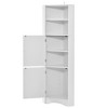 Floor Freestanding Narrow Tall Cabinet  Bathroom Corner Cabinet  Shelves for Living Room, Bedroom - 4 of 4