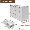 6 Drawer Wood Dresser with Faux Marble Top, 54" Wide Farmhouse Chest, Freestanding Storage Cabinet Drip Pattern Design - 2 of 4