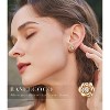 Gold Plated Sterling Silver Rose Stud Earrings, Hypoallergenic & Nickel-Free - 2 of 4
