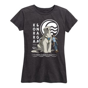 Women's - The Legend of Korra - Korra And Naga Short Sleeve Graphic T-Shirt - 1 of 4