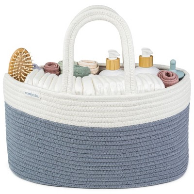 Large Portable Baby Diaper Caddy Organizer Nursery Storage Bin and Car Travel Basket by Comfy Cubs