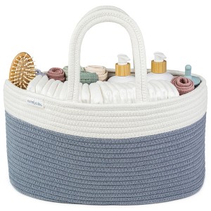 Large Portable Baby Diaper Caddy Organizer Nursery Storage Bin and Car Travel Basket by Comfy Cubs - 1 of 4