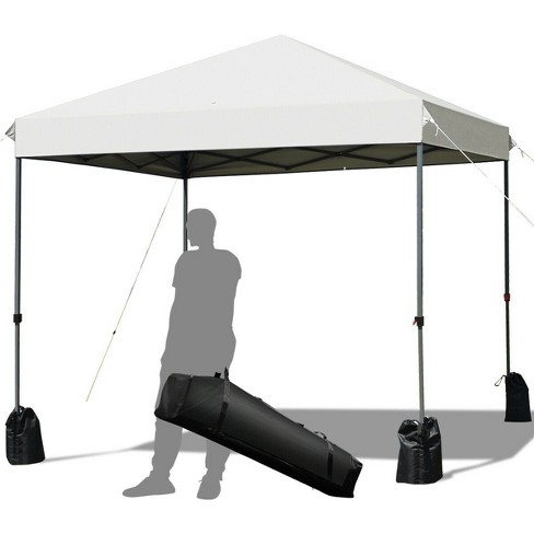 Costway 8x8 FT Pop up Canopy Tent Shelter Wheeled Carry Bag 4 Canopy Sand Bag - image 1 of 4
